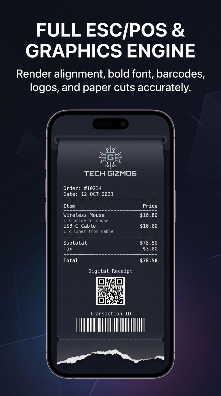ESC/POS Receipt Rendering